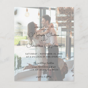 Budget Moderne Foto Vertical 9 Wedding Flyer