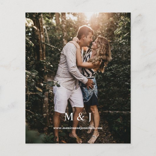 Budget Moderne Foto Vertical Wedding (Achterkant)