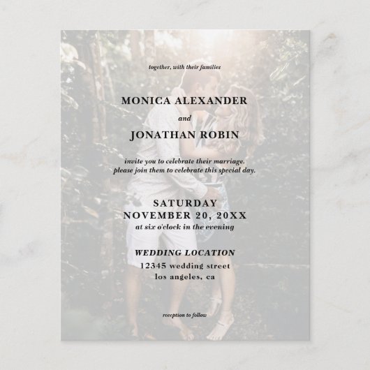 Budget Moderne Foto Vertical Wedding (Voorkant)