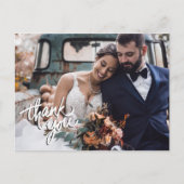 Budget Moderne Foto Wedding Bedankt Briefkaart (Voorkant)