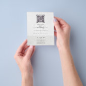 BUDGET Moderne FOTO Wedding INVITE QR CODE RSVP Flyer (Hand)
