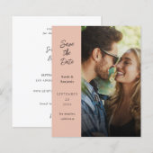 Budget Moderne Foto & Zijde Save the Date - Natuur (Voorkant / Achterkant)