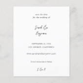 Budget Moderne Foto & Zijde Save the Date - Natuur (Achterkant)