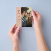 Budget Moderne Foto & Zijde Save the Date - Natuur Flyer (Hand)