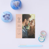 Budget Moderne Foto & Zijde Save the Date - Natuur Flyer (Enkel)