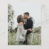 Budget moderne foto zonnehoed trouwuitnodiging (Achterkant)