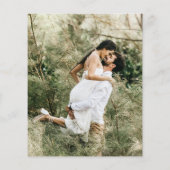 Budget Moderne foto Zwart-wit bruiloft Flyer (Achterkant)