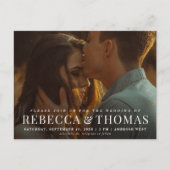 Budget Moderne Fotobruiloft Briefkaart (Voorkant)