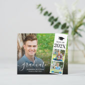 Budget moderne fotocollage afstudeer aankondiging (Staand voorkant)