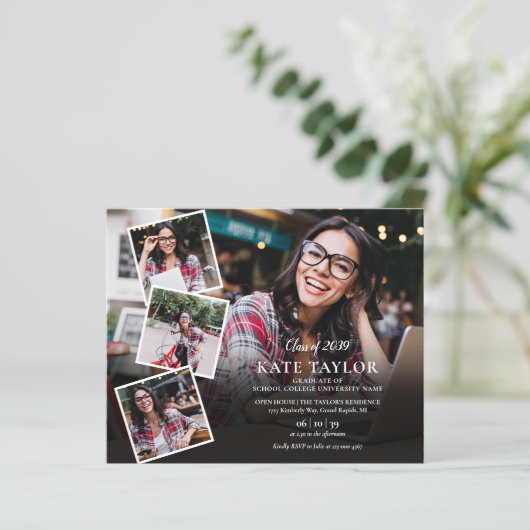 Budget Moderne Fotocollage Afstudeeruitnodiging