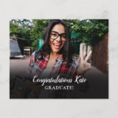 Budget Moderne Fotocollage Afstudeeruitnodiging (Achterkant)