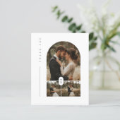 Budget Moderne Fotocollage Bruiloft Dank u Kaart (Staand voorkant)