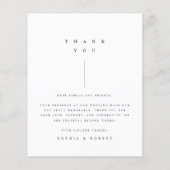 Budget Moderne Fotocollage Bruiloft Dank u Kaart (Achterkant)
