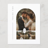 Budget Moderne Fotocollage Bruiloft Dank u Kaart (Voorkant)