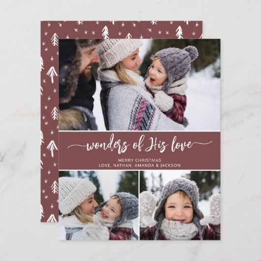 Budget Moderne Fotocollage Religieuze Kerstmis (Voorkant / Achterkant)