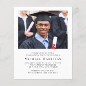 Budget Moderne Fotogradustrie Uitnodiging (Achterkant)