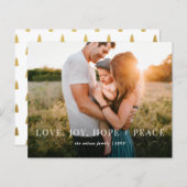 Budget Moderne Full Photo Holiday Card (Voorkant / Achterkant)