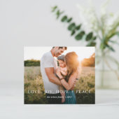 Budget Moderne Full Photo Holiday Card (Staand voorkant)