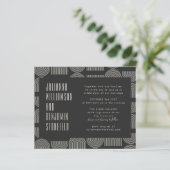 Budget Moderne Geometric Black Arch Lines Weddensc (Staand voorkant)