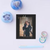 Budget Moderne Gold Merry Black Kaart voor kerstmi (Enkel)