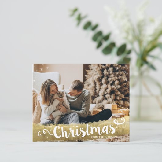 Budget Moderne Gold Merry-kerst (Staand voorkant)