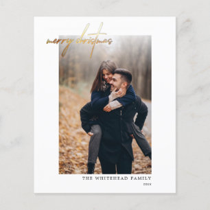 Budget Moderne Gold Merry-kerstkaart Flyer