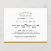 BUDGET Moderne Gold Script Photo Afstudeerder Anno (Achterkant)