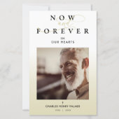 Budget Moderne Gradiënt Minimalist Foto Funeral (Voorkant)