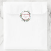 BUDGET Moderne Greenery-Kaart Ronde Sticker (Tas)