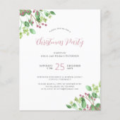 Budget moderne greenery kerstfeest Uitnodiging Flyer (Voorkant)