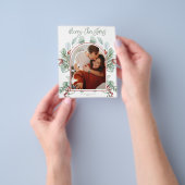 BUDGET Moderne Groene Kerstkaart Flyer (Hand)