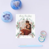 BUDGET Moderne Groene Kerstkaart Flyer (Enkel)