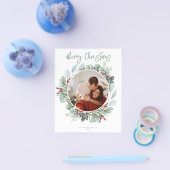 BUDGET Moderne Groene Kerstkaart Flyer (Enkel)