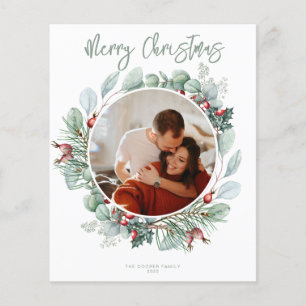 BUDGET Moderne Groene Kerstkaart Flyer
