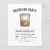 Budget Moderne Groom Whiskey Bachelor Party (Voorkant)