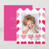 Budget Moderne Harten Foto Valentijnsdag Card (Voorkant / Achterkant)