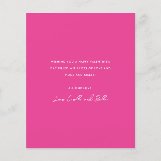 Budget Moderne Harten Foto Valentijnsdag Card (Achterkant)