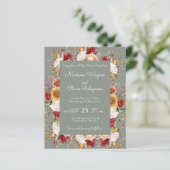 Budget Moderne Herfst Bloemen Salie Groene Bruilof (Staand voorkant)