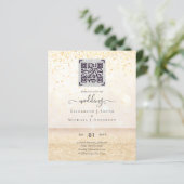 BUDGET Moderne Huwelijksuitnodigingen met QR-scan  (Staand voorkant)