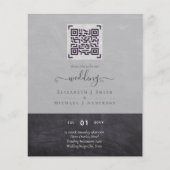 BUDGET Moderne Huwelijksuitnodigingen met QR-scan  (Voorkant)