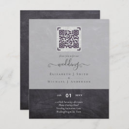 BUDGET Moderne Huwelijksuitnodigingen met QR-scan 