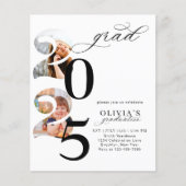 BUDGET Moderne Jaar Foto Sjabloon Afstudeerfeest (Voorkant)