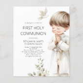 Budget Moderne Jongen Bidden 1e Heilige Communie (Voorkant)