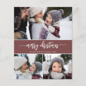 Budget Moderne Kaart kerstfoto's voor fijne kerst (Voorkant)