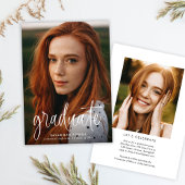 Budget Moderne Kalligrafie Foto Graduation Party Kaart