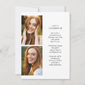 Budget Moderne Kalligrafie Foto Graduation Party Kaart (Achterkant)