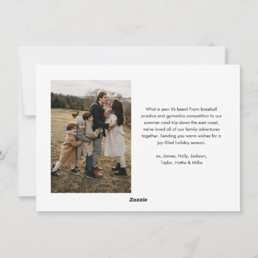 Budget Moderne Kalligrafie Gelukkig Nieuwjaar 2 Fo Feestdagenkaart (Achterkant)