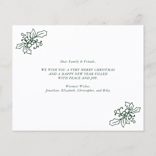 Budget Moderne kerstfotocollage-feestkaart (Achterkant)