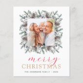 Budget Moderne Kerstmis Fotokaart (Voorkant)