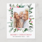 Budget Moderne Kerstmis Fotokaart (Voorkant)